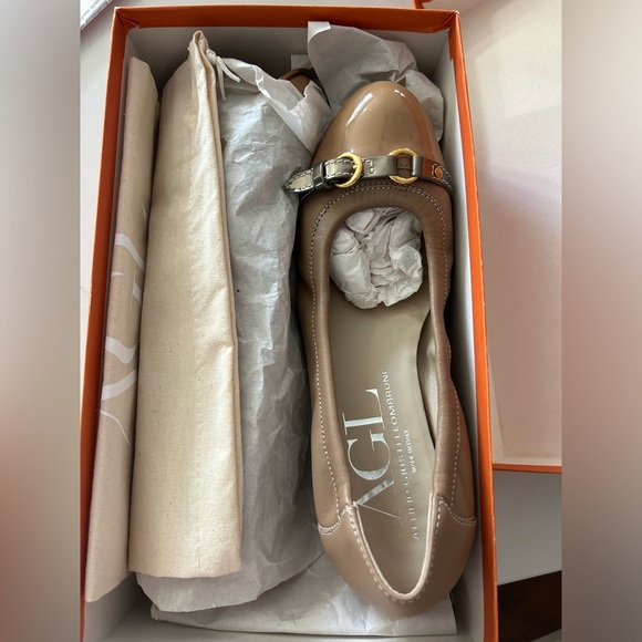 Beige AGL Monika Ballet Flat - Picture 3 of 4